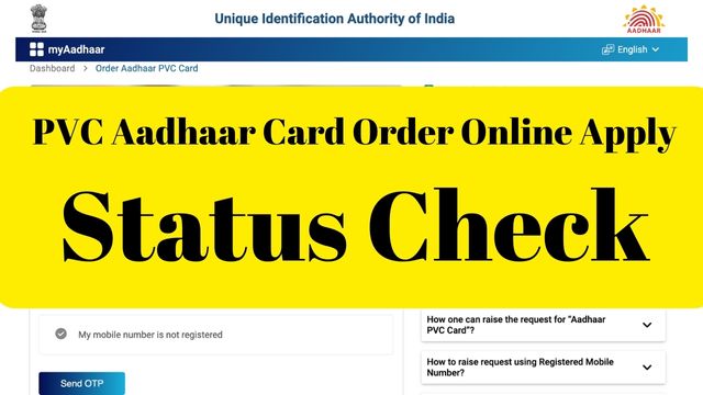 PVC Aadhaar Card Order Online Apply