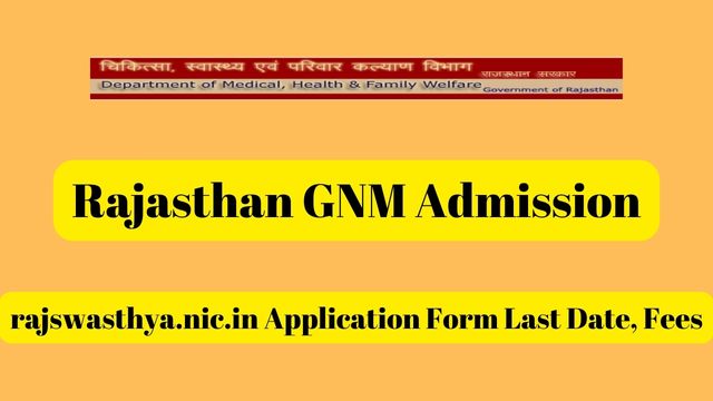 Rajasthan GNM Admission