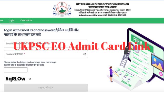 UKPSC EO Admit Card Link