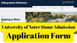 University of Notre Dame Admission