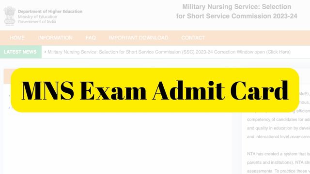 MNS Exam Admit Card