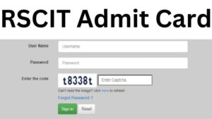 RSCIT Admit Card