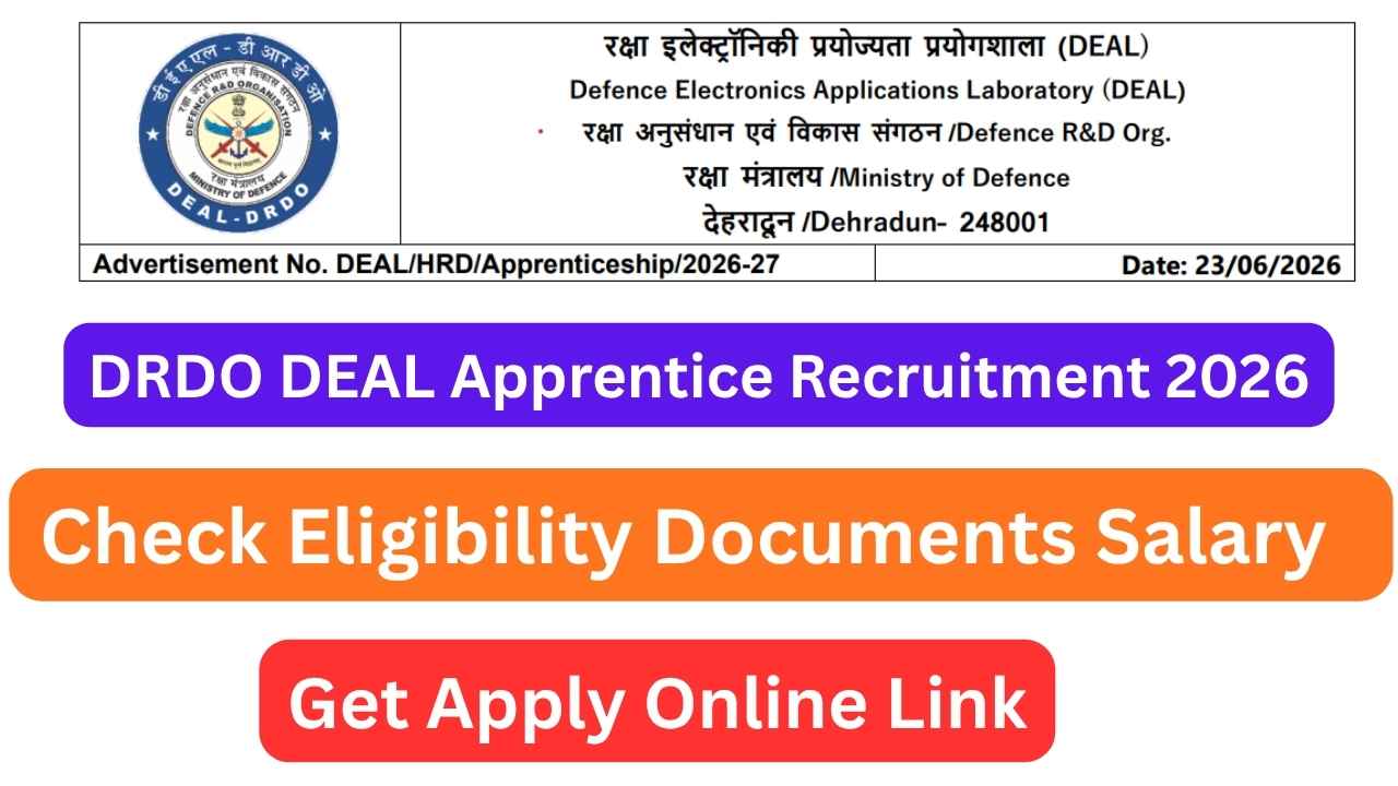 DRDO DEAL Apprentice Recruitment 2026