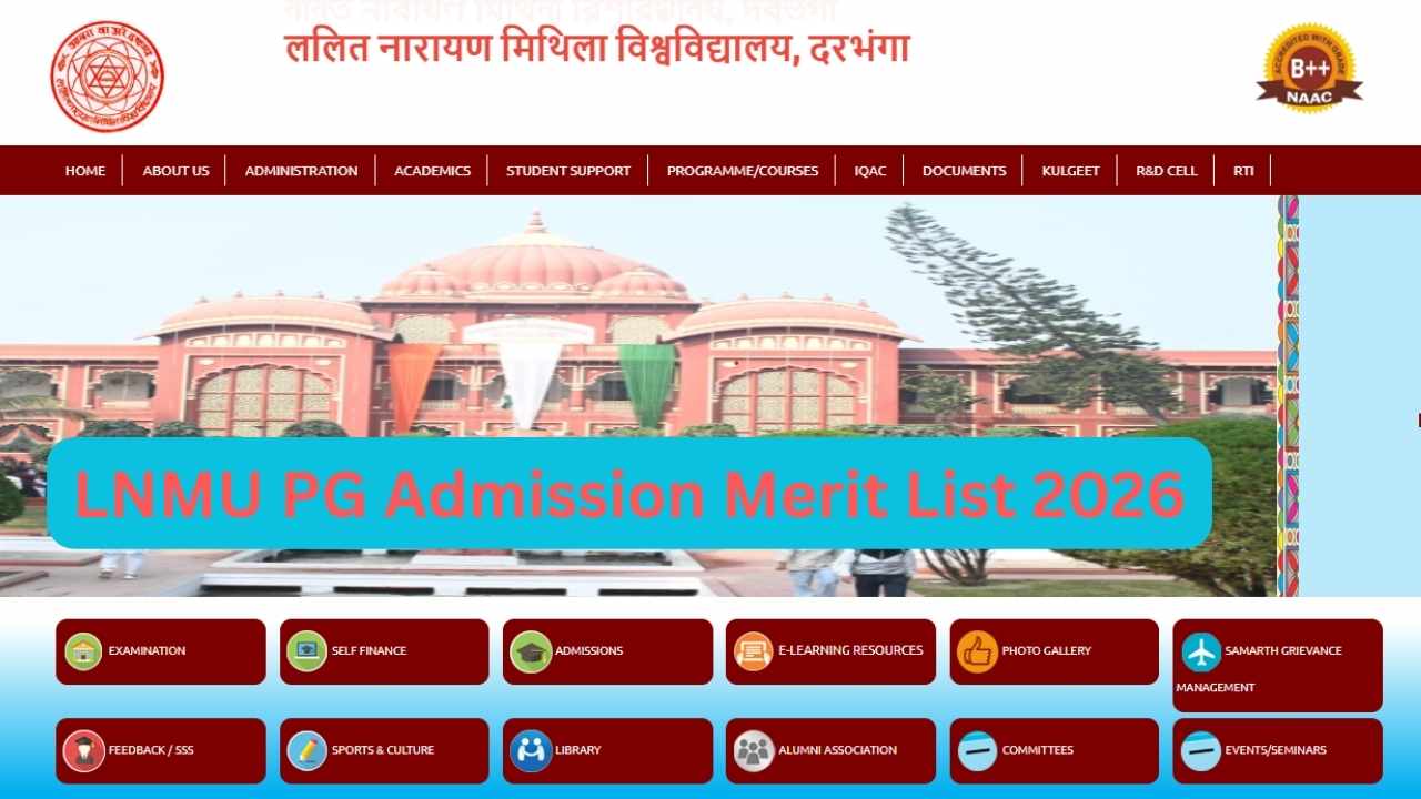 LNMU PG Admission Merit List 2026