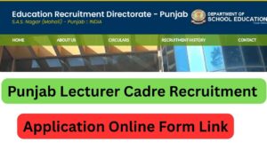 Lecturer Cadre Recruitment Punjab 2026