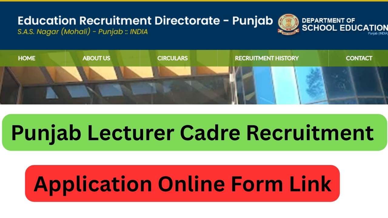 Lecturer Cadre Recruitment Punjab 2026