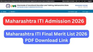 Maharashtra ITI Final Merit List 2026