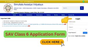 Simultala Awasiya Vidyalaya (SAV) Class 6 Admission 2027